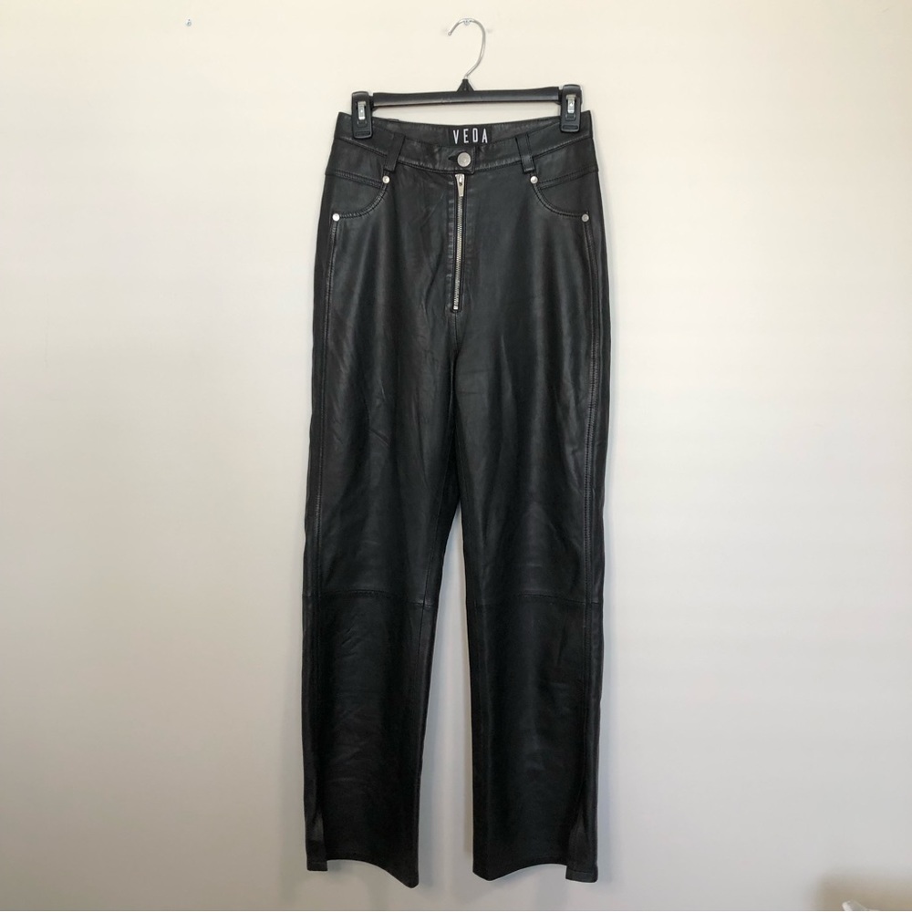 Veda Leather Pants Black 4